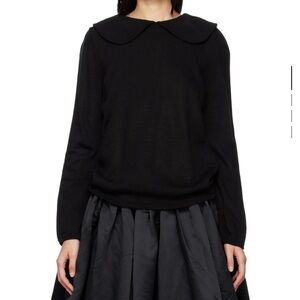 Comme des Garçon black Peter pan collar sweater